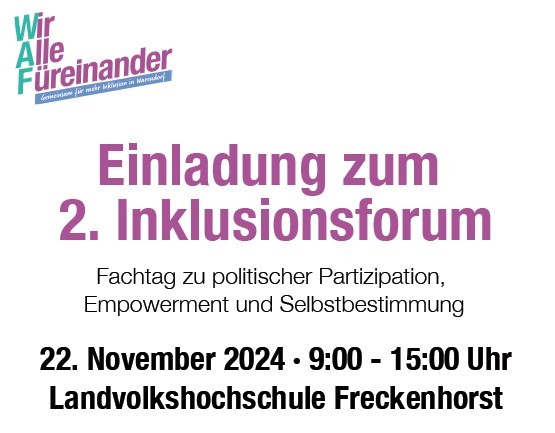 Einladung zum 2. Inklusionsforum